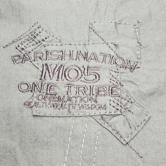 Parish Nation Olive Green Short Sleeve Embroidered Logo Button Down Shirt 5XL - Picture 9 of 14